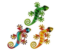Load image into Gallery viewer, Lizard Wall Art 18cm Metal/Glass
