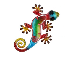 Load image into Gallery viewer, Lizard Wall Art 18cm Metal/Glass