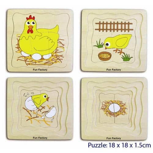 Chicken Layered Wood Puzzle