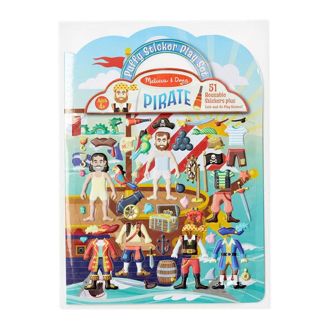 Reusable Pirate Puffy Stickers