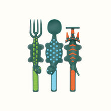 Load image into Gallery viewer, Dinosaur Cutlery 3 Piece Set
