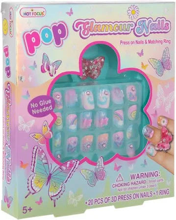 Nails Pop Glam Butterflies