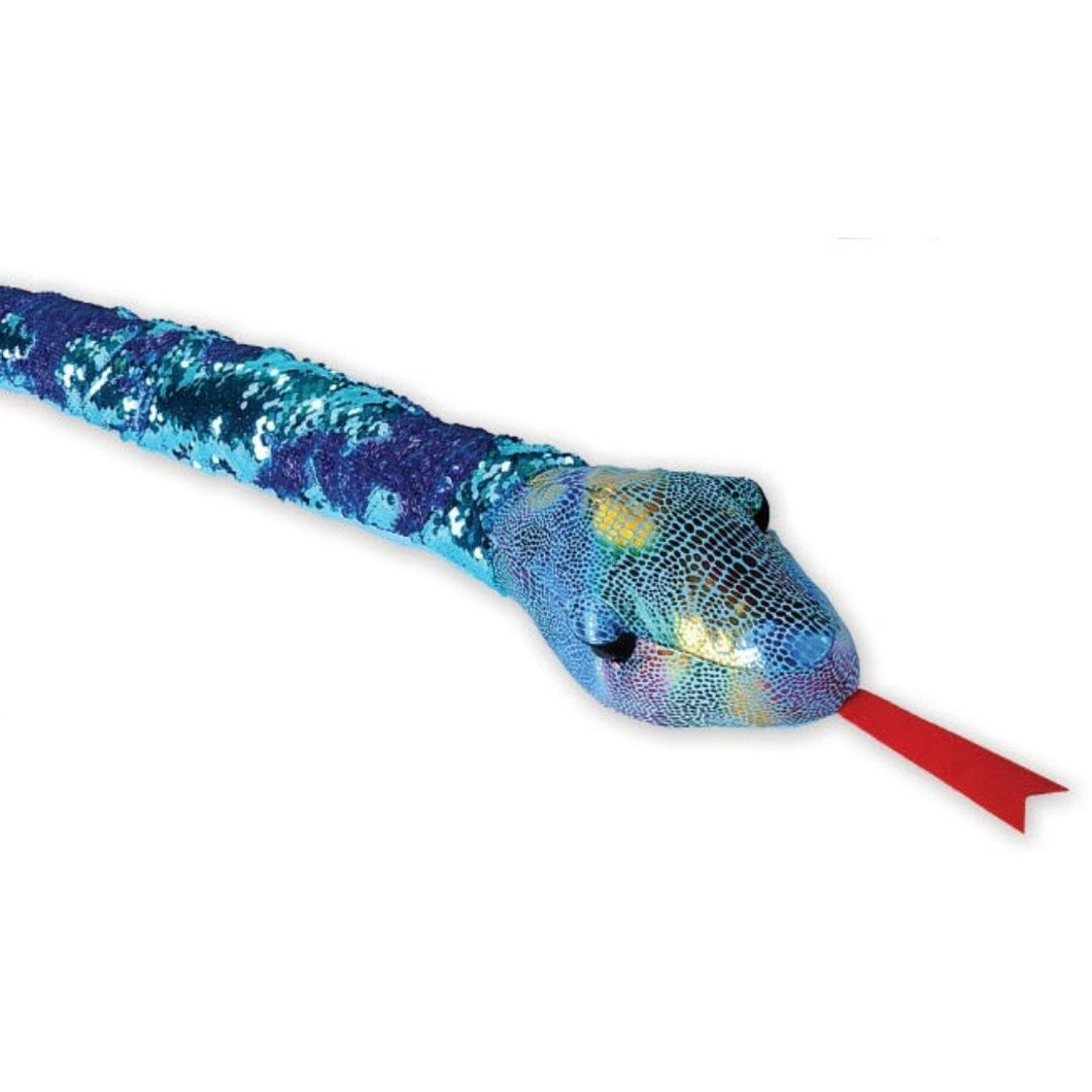 Sequin Snake Plush - Teal to Purple