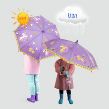 Load image into Gallery viewer, Colour Changing Unicorn Umbrella
