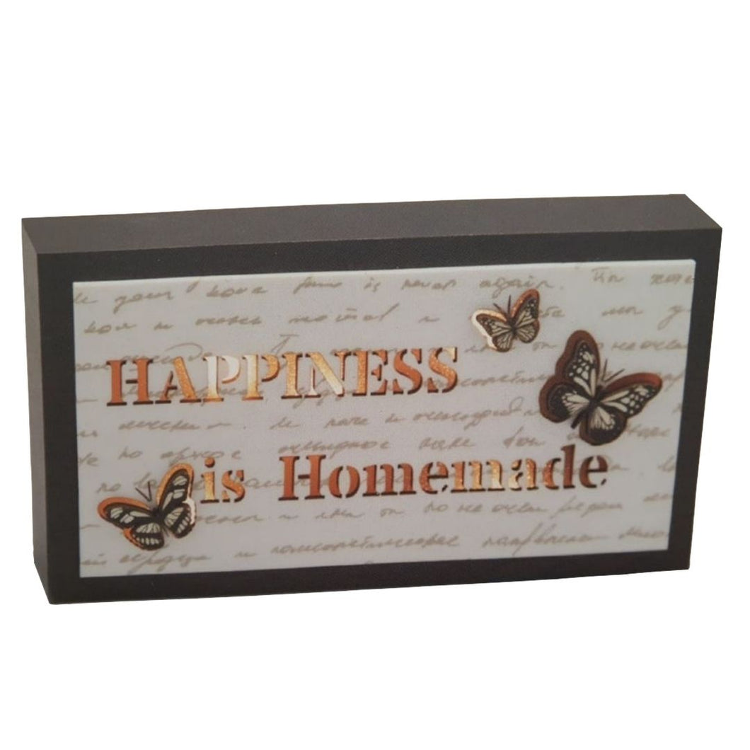 'Happiness is Homemade' Light Up Plaque
