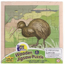 Brown Kiwi Wooden Puzzle