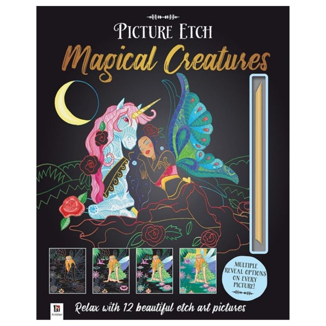 Magical Creatures Picture Etch Art Book