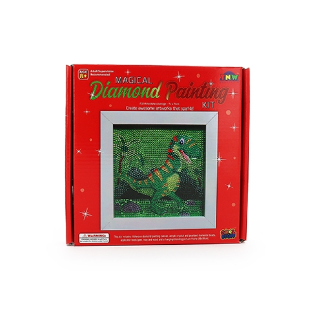 Full Round Drill Diamond Painting - Small Dinosaur - 15*15cm