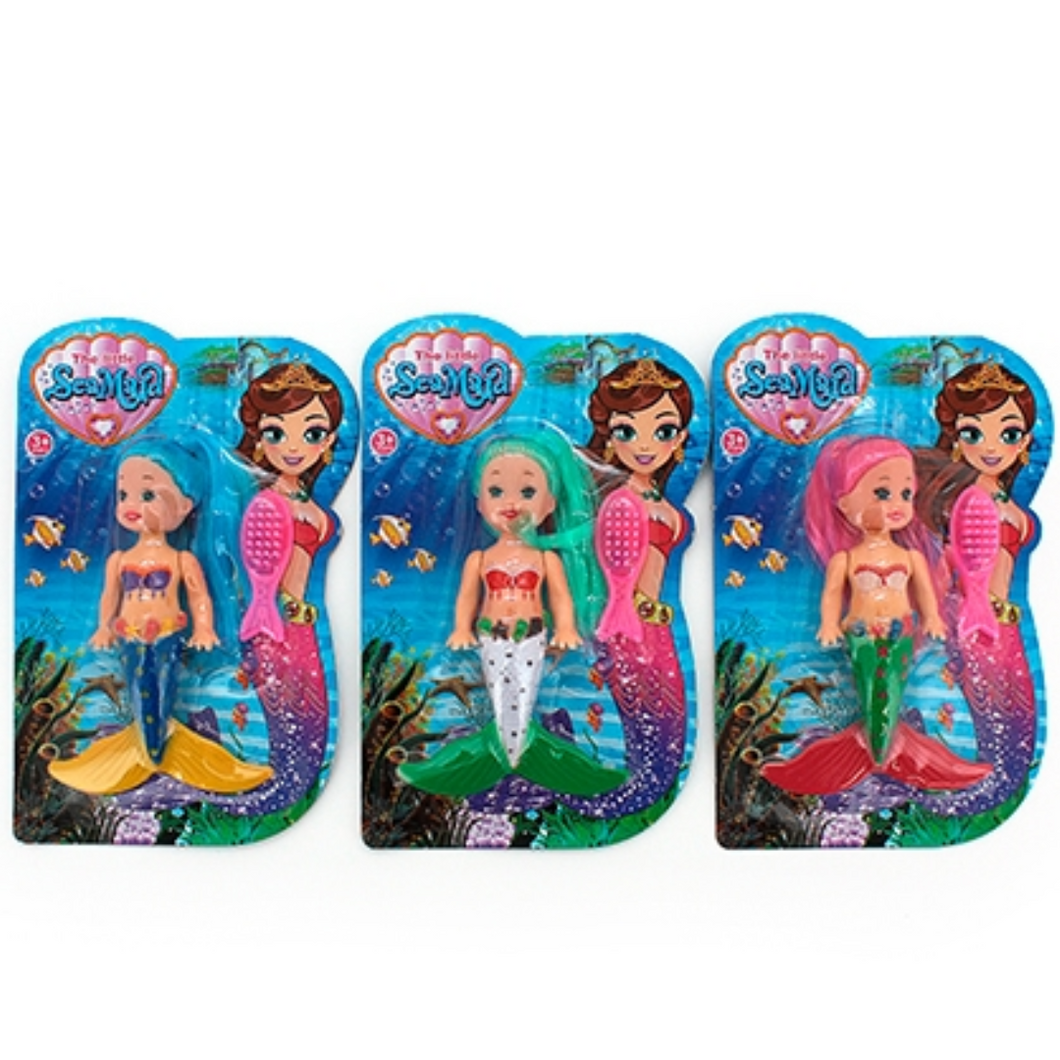 Mermaid Doll 12cm 3 assorted