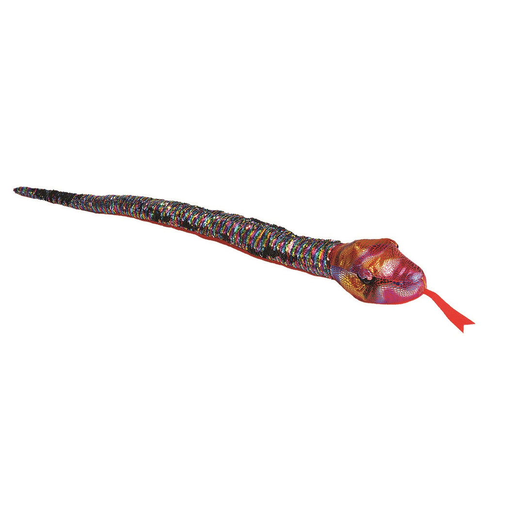 Sequin Snake Plush - Rainbow