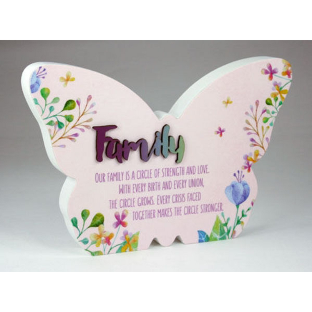 Spring Butterfly Plaque - Family