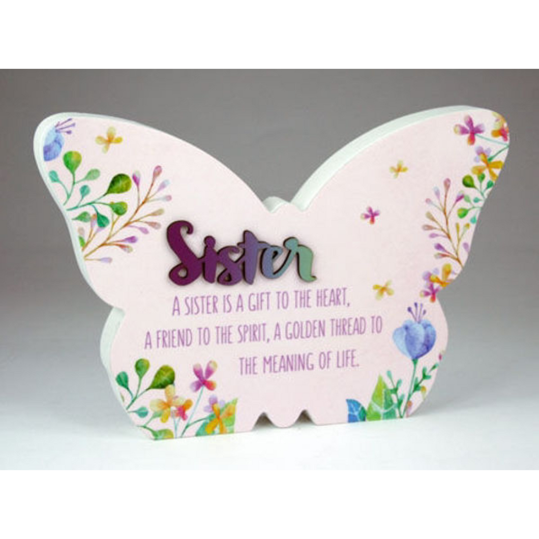 Spring Butterfly Plaque - Sister