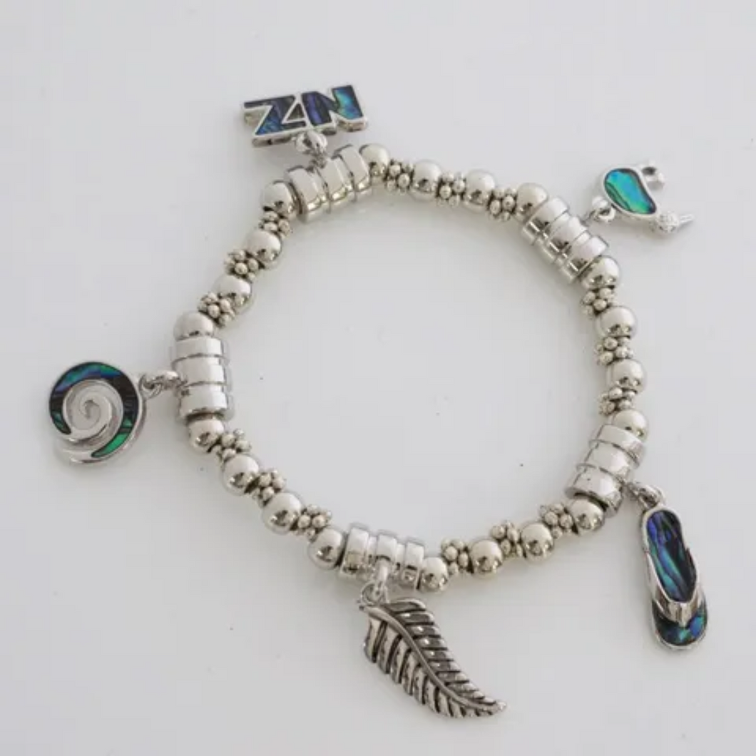 Paua Kiwiana Charm Bracelet