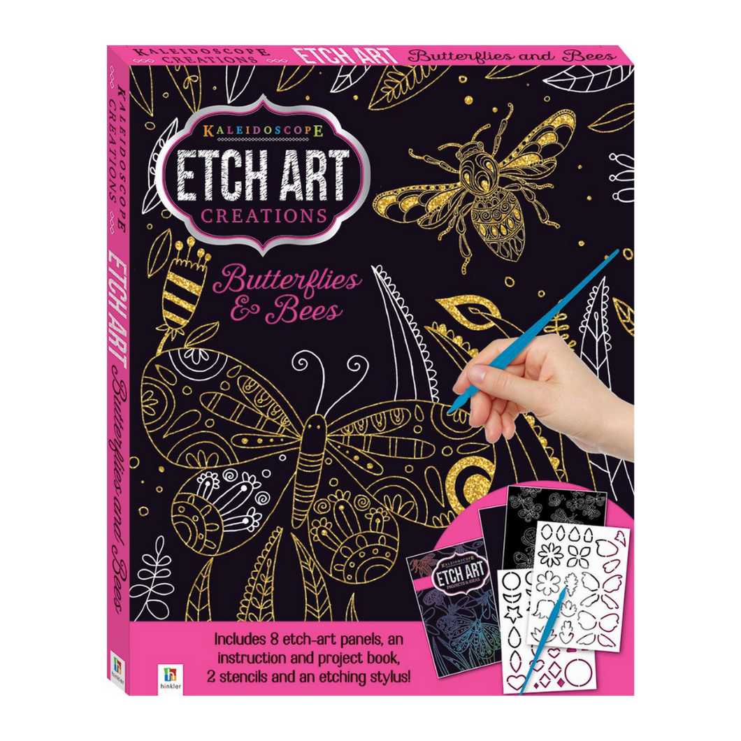 Butterflies & Bees Etch Art Book