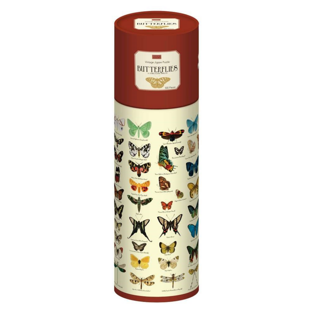 Butterflies Vintage Tube Jigsaw Puzzle